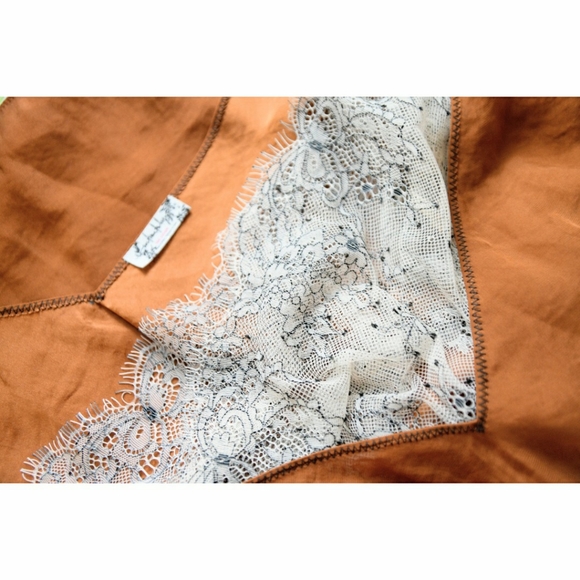 Free People Deep V Silk Lace Bandeau Cami - Picture 4 of 4